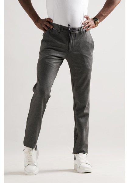 Likralı Beli Lastikli Iplikli Kışlık Kumaş Erkek Jogger Pantolon modelleri