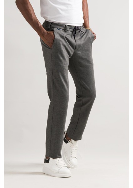 Likralı Beli Lastikli Iplikli Kışlık Kumaş Erkek Jogger Pantolon fırsatları