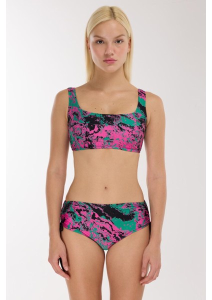 4676 Yeşil Pembe Bikini Takımı