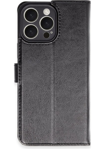 Iphone 16 Pro Max Kılıf Trend S Plus Kapaklı Kılıf - Siyah Bstmy