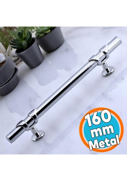 Metal Kulp Mobilya Çekmece Mutfak Dolabı Dolap Kulpları Kulbu Kulpu 160 mm -16 cm Krom Renk