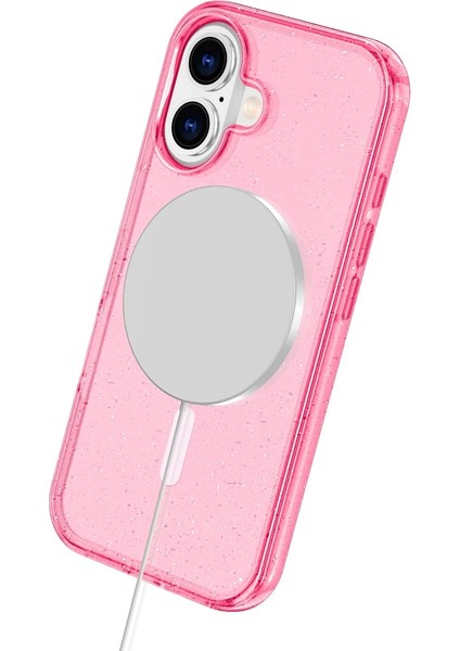 Iphone 16 Plus Kılıf Glow Magsafe Kapak - Pembe Bstmy