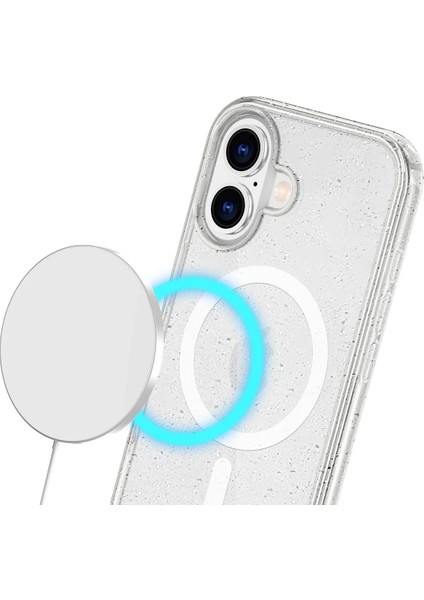 Iphone 16 Plus Kılıf Glow Magsafe Kapak - Turuncu Bstmy