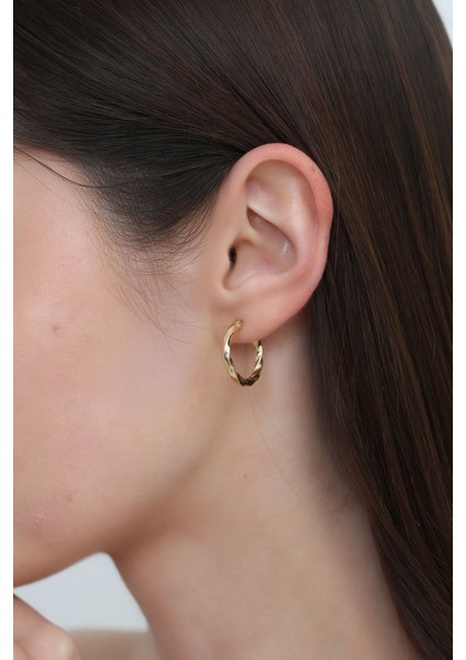 8 Ayar Altın Burgu Halka Küpe fiyatları