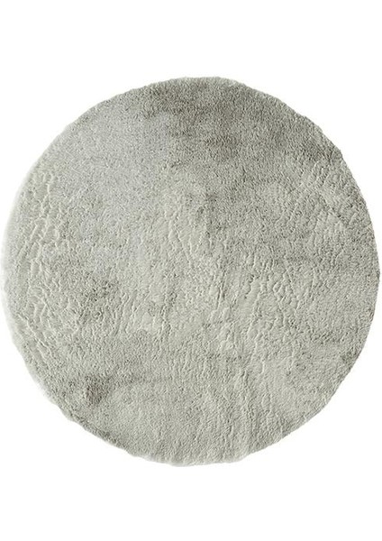 Roby RB004A Gri Yumuşak Tuşeli Peluş Daire Halı
