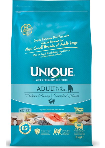 Somonlu ve Hamsili 3 kg Mini ve Küçük Irk Yetişkin Köpek Maması