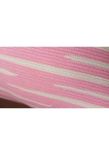 2 Li Kırlent Kılıfı,pembe Beyaz Modern Çizgili Dekoratif Kırlent Kılıfı 40X40 cm fırsatları