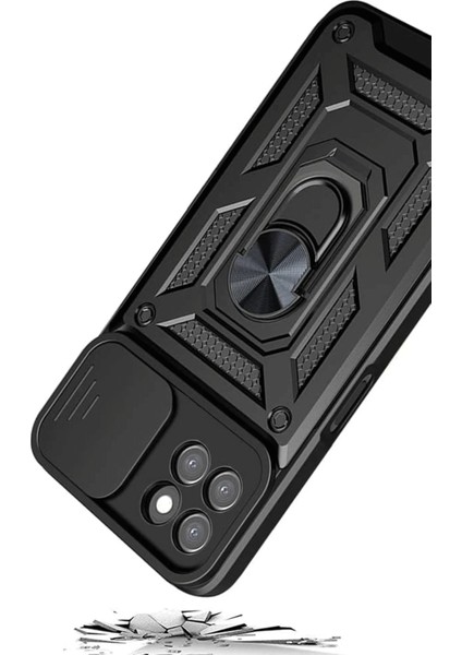 Samsung Galaxy M15 Kılıf Pars Lens Yüzüklü Silikon - Kırmızı Bstmy