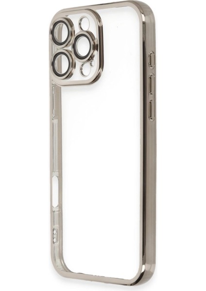Iphone 16 Pro Kılıf Razer Lensli Silikon - Titanyum Gri Bstmy