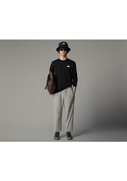 M L/s Simple Dome Tee Erkek Günlük Uzun Kollu Tişört NF0A87QNJK31 Siyah modelleri