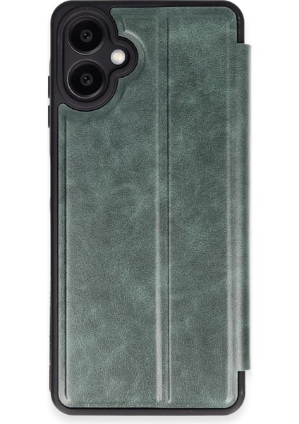 Samsung Galaxy A06 Kılıf Flip Cover - Koyu Yeşil Bstmy