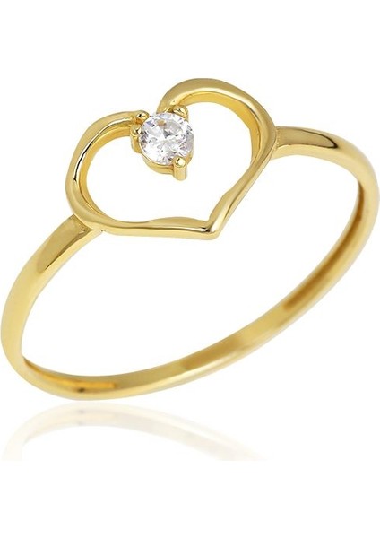 14 Ayar Altın Kalp Yüzük