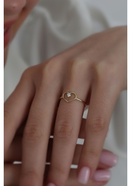14 Ayar Altın Kalp Yüzük indirimleri