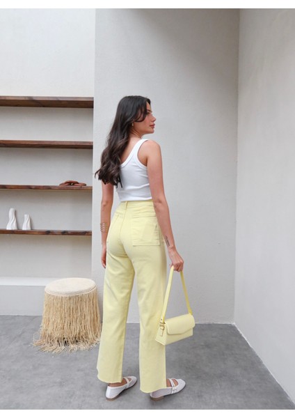 Yüksek Bel Culotte Jean