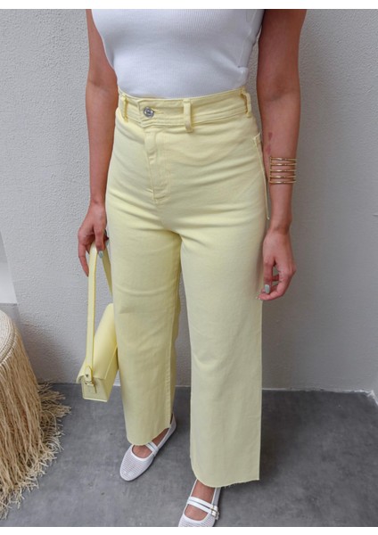 Yüksek Bel Culotte Jean