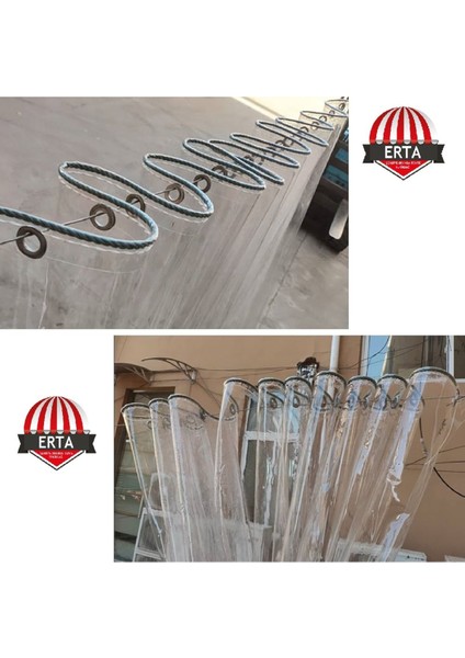 1,50 Metre x 1,50 Metre 0.80MM Şeffaf Balkon Brandası Malzeme Işçilik