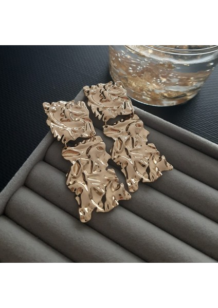 Vip Özel Seri Gold Renk Uzun Sallantılı Kadın Vintage Küpe fırsatları