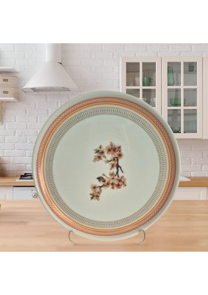 Porselen Desenli Pasta Tabağı 20 cm 6'lı Set