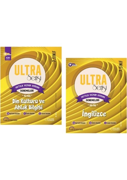 Palme Yayınları 7.sınıf Din - Ingilizce Kazanım Kavrama Deneme Seti