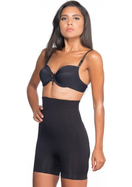 Modlive Siyah Mı Emay 2075 Yüksek Bel Desenli Double Kısa Paça Korse fiyatları