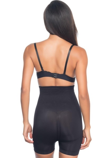 Modlive Siyah Mı Emay 2075 Yüksek Bel Desenli Double Kısa Paça Korse modelleri