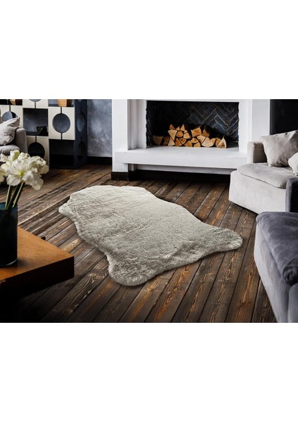 Roby RB004A Gri Yumuşak Tuşeli Peluş Halı