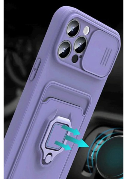 Xiaomi Mi 11 Lite Kılıf Zuma Kartvizitli Yüzüklü Silikon - Yeşil Bstmy