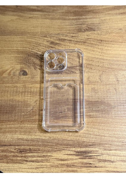 iPhone 15 Pro Max Uyumlu Kartlıklı Cüzdan Şeffaf Telefon Kılıfı