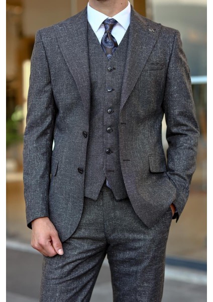 Nefes Alabilir Dayanıklı Kumaş Erkek Yelekli Takım ELBISE-KAV1053W fiyatları