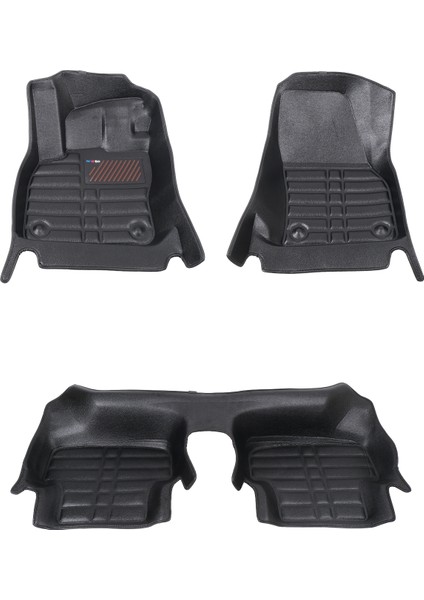 5d Dikişsiz (Press) Deri Havuzlu Paspas Siyah Volkswagen T-Roc 2017-2025 ile Uyumlu fırsatları