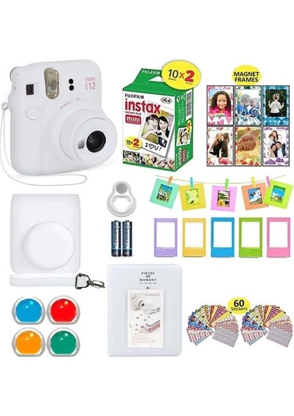 Instax Mini 12 Anlık Fotoğraf Makinesi - Beyaz Clay White