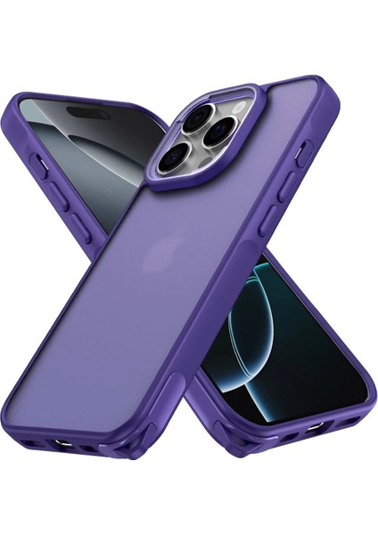Iphone 16 Pro Kılıf Elegant Kapak - Derin Mor Bstmy