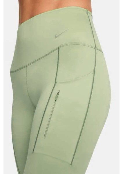 Go Dri Fit Infinalock High Rise 7/8 Leggings 6 Cepli Toparlayıcı Yüksek Belli Reflektörlü Spor Tayt Açık Yeşil modelleri