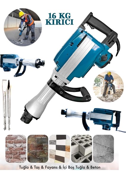 GER-3035 Profesyonel 16 kg Kırıcı Delici Hilti Taşıma Çanta Hediyeli