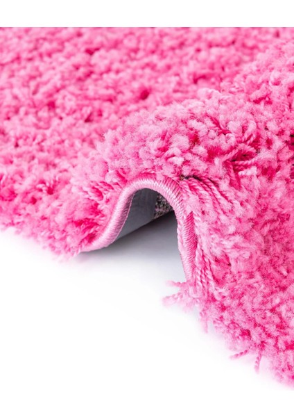 %100 Kaymaz Taban Pembe Oval Salon Oturma Odası Çocuk Odası Yolluk Halı