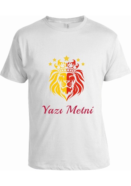 Kişiye Özel Baskılı T-Shirt Aslan Temalı 5 Yıldız
