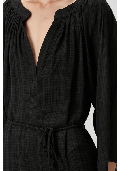 Poseidon Keten Elbise Siyah indirimleri