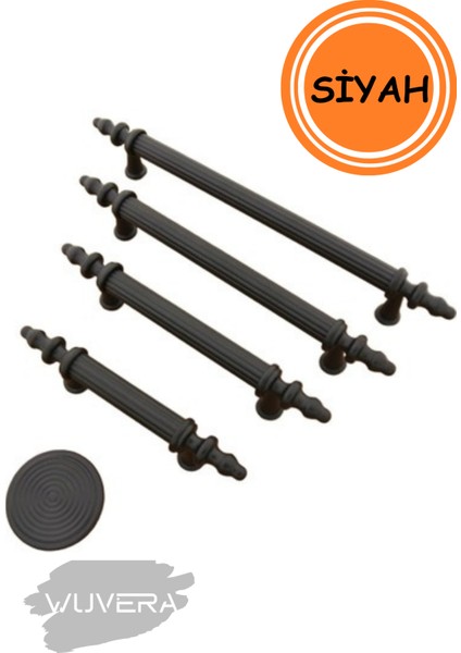 Gündüz Kulp Mobilya Mutfak Dolabı Çekmece Dolap Kulpları Kapak Kulpu Kulbu Mat Siyah 96 mm modelleri