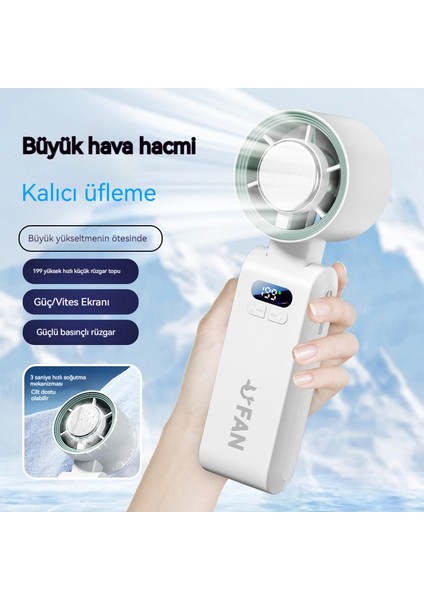 Yüksek Hızlı El 199 Vites USB Taşınabilir Asılı Boyun Fanı (Yurt Dışından)