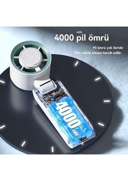 Yüksek Hızlı El 199 Vites USB Taşınabilir Asılı Boyun Fanı (Yurt Dışından)
