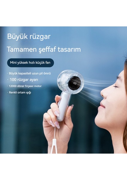 Şeffaf Yüksek Hızlı Yüksek Rüzgar El Fanı (Yurt Dışından)