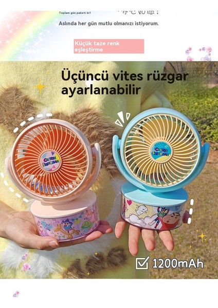 Crayon Shin Taşınabilir Çocuk Öğrenci Sevimli USB El Masaüstü Fan (Yurt Dışından)