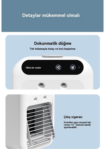 Ev Masaüstü Küçük Klima Fan Taşınabilir Yurt Sprey Soğutucu Nemlendirici Fan Taşınabilir Soğuk Fan (Yurt Dışından)