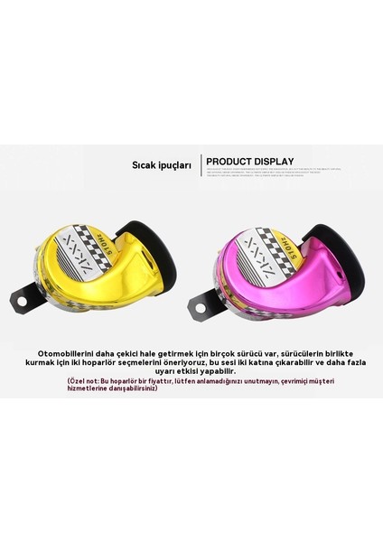 Motosiklet Düdük Borna 12V Salyangoz Borna Su Geçirmez Borna Süper Yüksek (Yurt Dışından) fırsatları