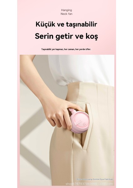 Asılı Boyun Fanı USB Taşınabilir El Küçük Fan Ofis Spor Asılı Boyun Fanı (Yurt Dışından)