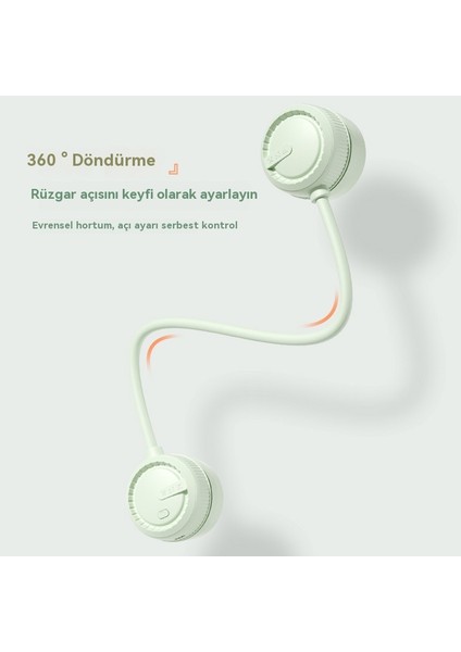 Taşınabilir El Küçük Fan Asılı Boyun Fanı USB Ofis Spor Asılı Boyun Fanı Tatil Hediyesi (Yurt Dışından)