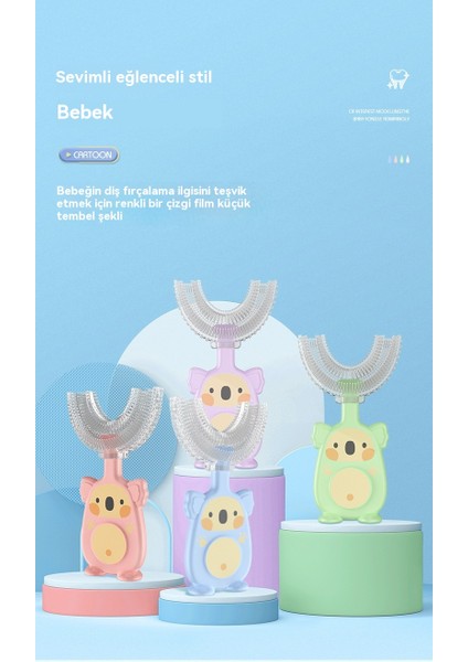 Çocuk U Şekilli Diş Fırçası Manuel Bebek Bebek Ağız Tipi Yumuşak Tüylü Diş Fırçası (Yurt Dışından) modelleri