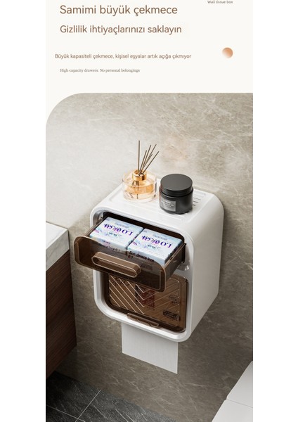 Banyo Duvara Monte Su Geçirmez Kutu Deliksiz Üniversal Raf (Yurt Dışından)