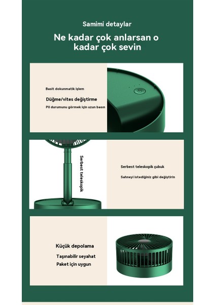 Katlanır USB Masaüstü Fan Mini Sessiz Geri Çekilebilir Küçük Fan El Masaüstü Fan (Yurt Dışından)