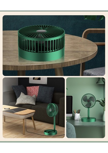 Katlanır USB Masaüstü Fan Mini Sessiz Geri Çekilebilir Küçük Fan El Masaüstü Fan (Yurt Dışından)
